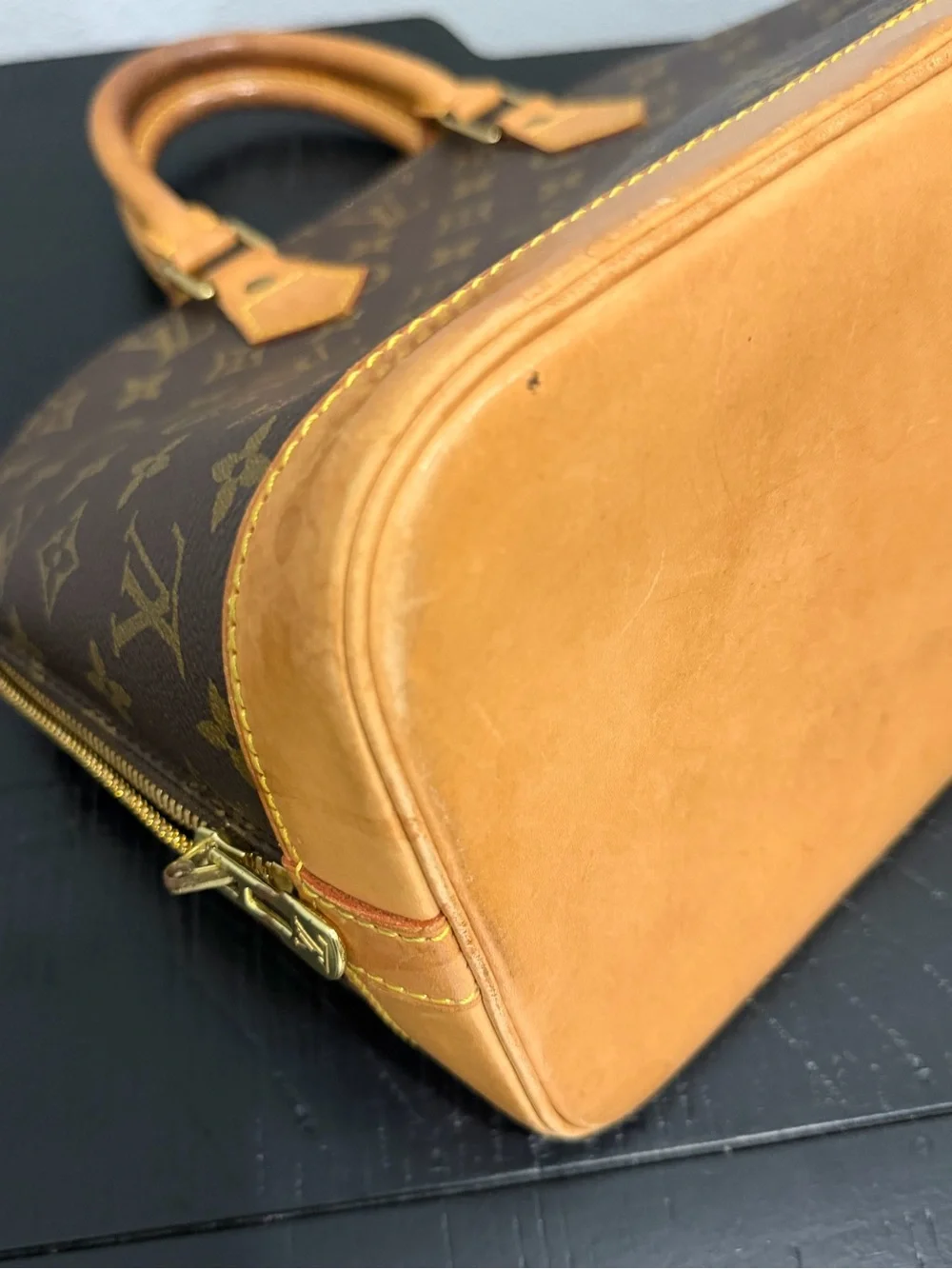 Vintage Louis Vuitton Brown Monogram Alma PM